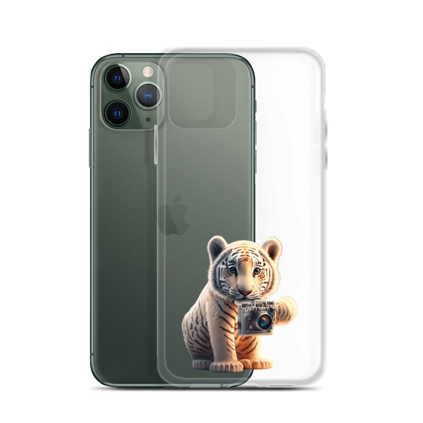 iPhone Case - babay tiger with camera