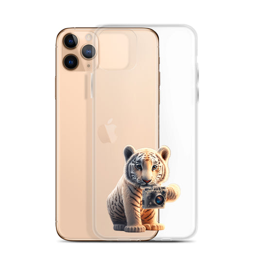 iPhone Case - babay tiger with camera