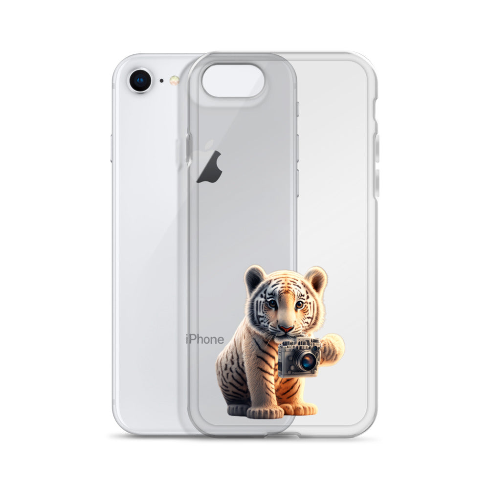 iPhone Case - babay tiger with camera