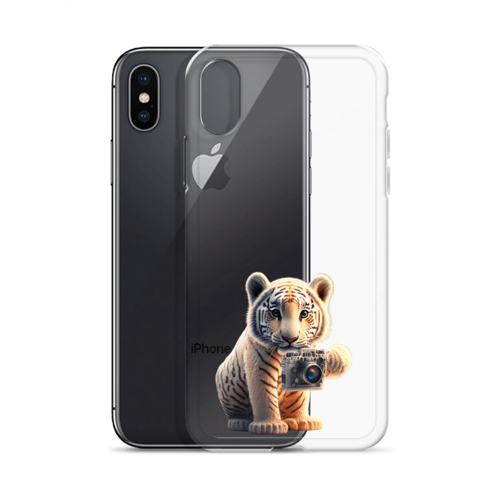 iPhone Case - babay tiger with camera