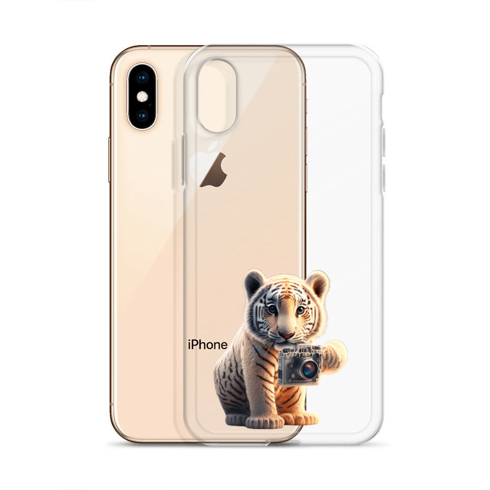 iPhone Case - babay tiger with camera