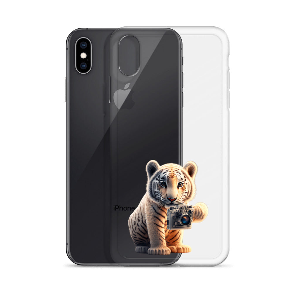 iPhone Case - babay tiger with camera