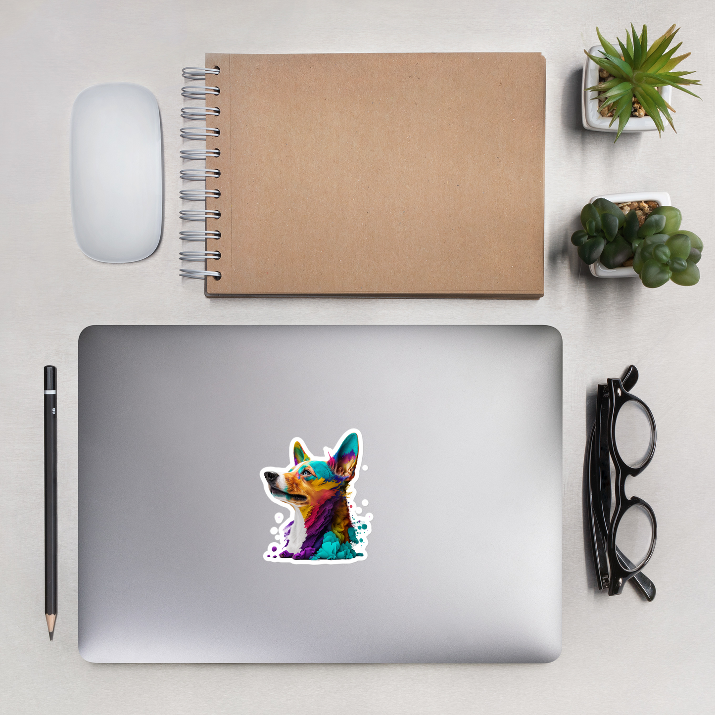 Colorful Dog stickers